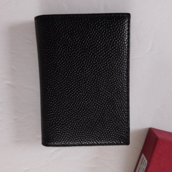 Salvatore Ferragamo Leather Logo Wallet Card Holder Black - Picture 5 of 5